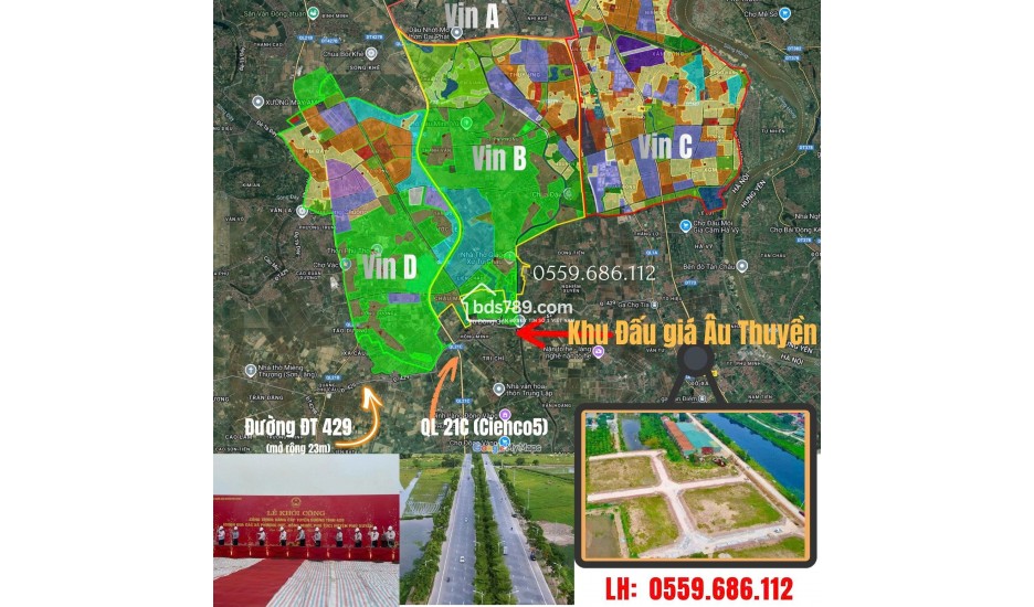 BÁN ĐẤT ĐẤU GIÁ ÂU THUYỀN – GẦN VIN OLYMPIC – SÁT ĐƯỜNG 429 – PHÚ XUYÊN